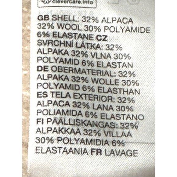 & Other Stories Beige Size Small Ribbed Alpaca Blend Crop Top Turtleneck Sweater - Picture 7 of 10